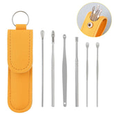 6Pcs Stainless Steel Ear Cleaner Set – Ear Wax Removal Curette Kit with Pickers & Spoon Tools